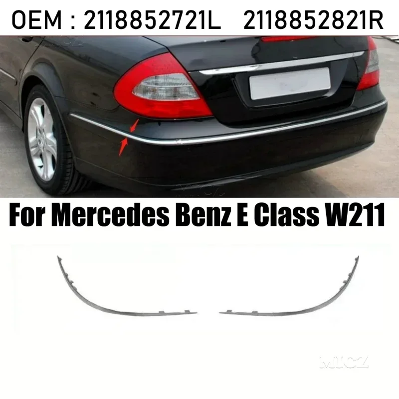 For Mercedes Benz E Class W211 ABS Rear Bumper Chrome Strip OEM 2118852721 2118852821