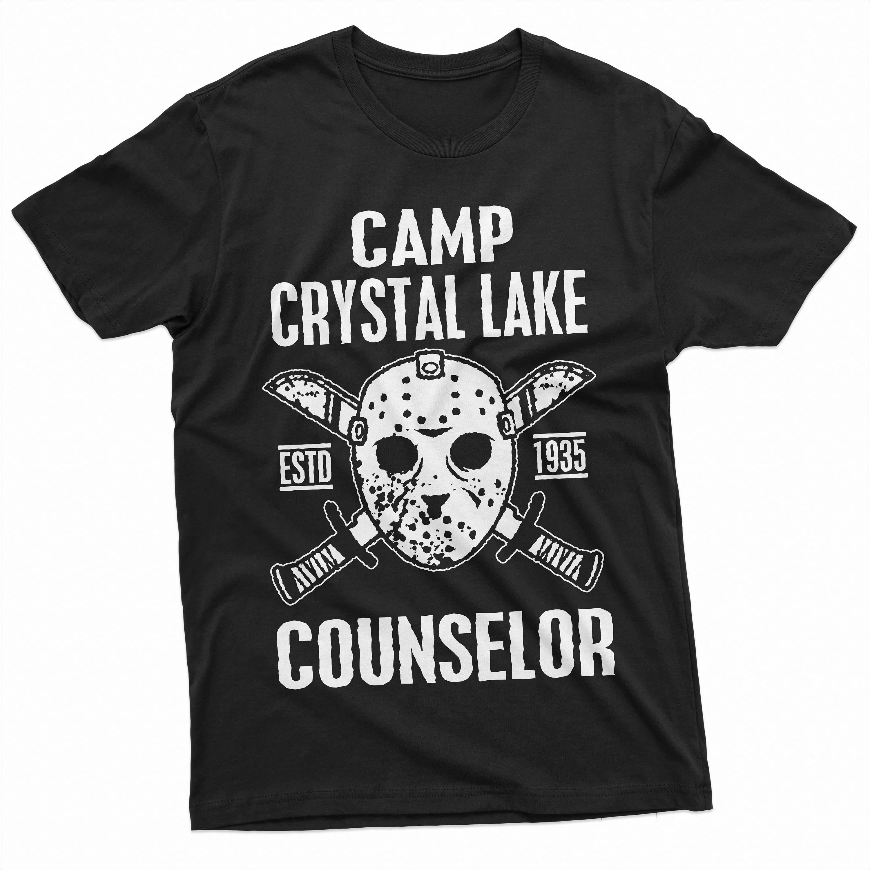 هالوين تي شيرت كامب كريستال ليك مستشار قميص جيسون هوكي قميص مخيف هالوين هدية تي شيرت فيلم الرعب التي شيرت