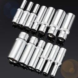 6 Point 1/4 Drive Deep Impact Socket Set Long Reach Crv 4mm 6mm 7mm 8mm 9mm 10mm 11mm 12mm 13mm 14mm