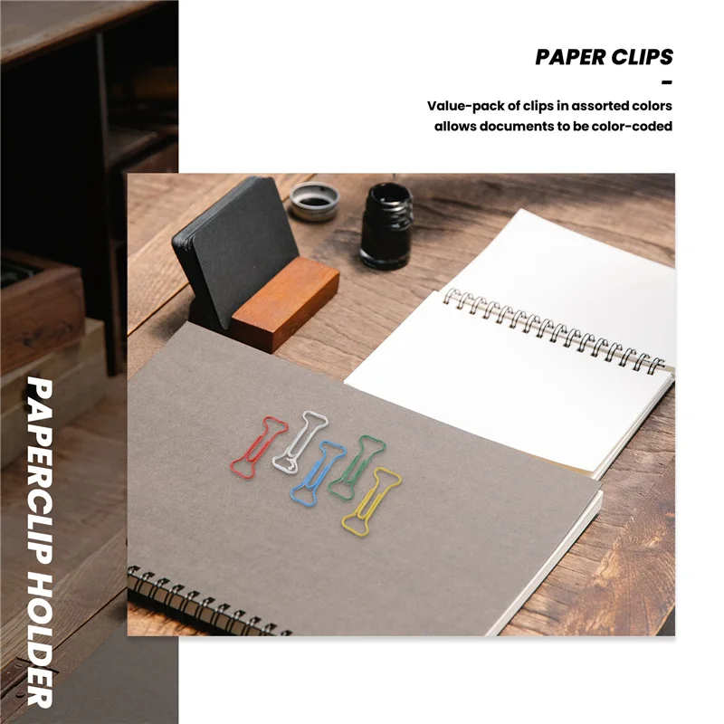 

GO-100шт разноцветные металлические скрепки в форме кости