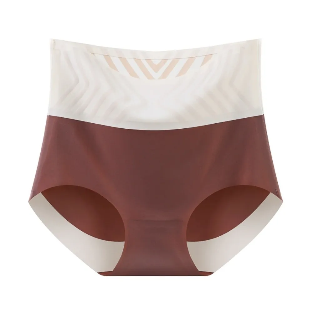 

High Waist Postpartum Body Shaper Ice Silk Panties Large Size Butt Lifter Briefs Shapewear Waist Trainer Seamless Underpants