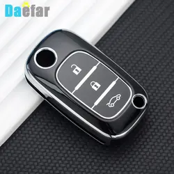 TPU Folding Car Key Case Fob Cover For Renault For LADA Sedan Largus Kalina Granta Vesta X-Ray XRay Protect Shell Accessories