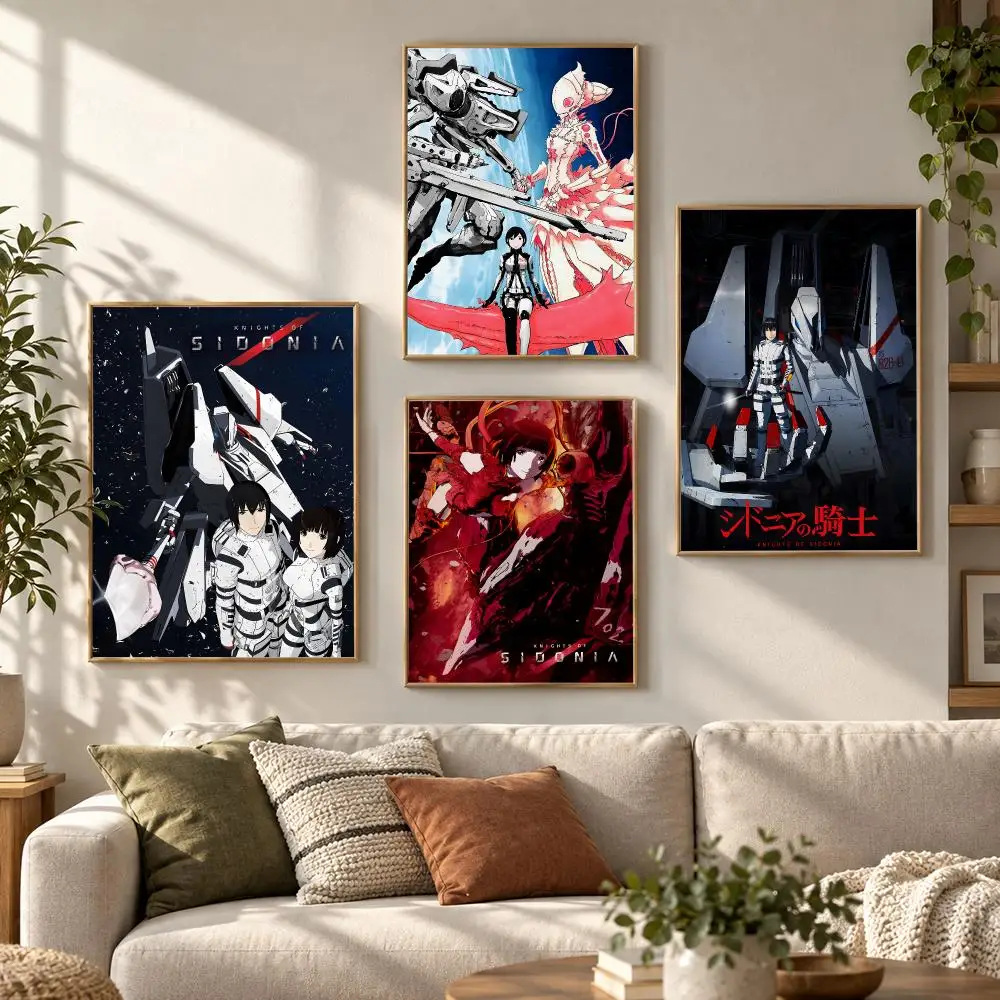 Knights of Sidonia Sci-Fi Mecha Anime Space Battles Poster Contemporary Wall Art Print for Bedroom & Living Room, Unframed