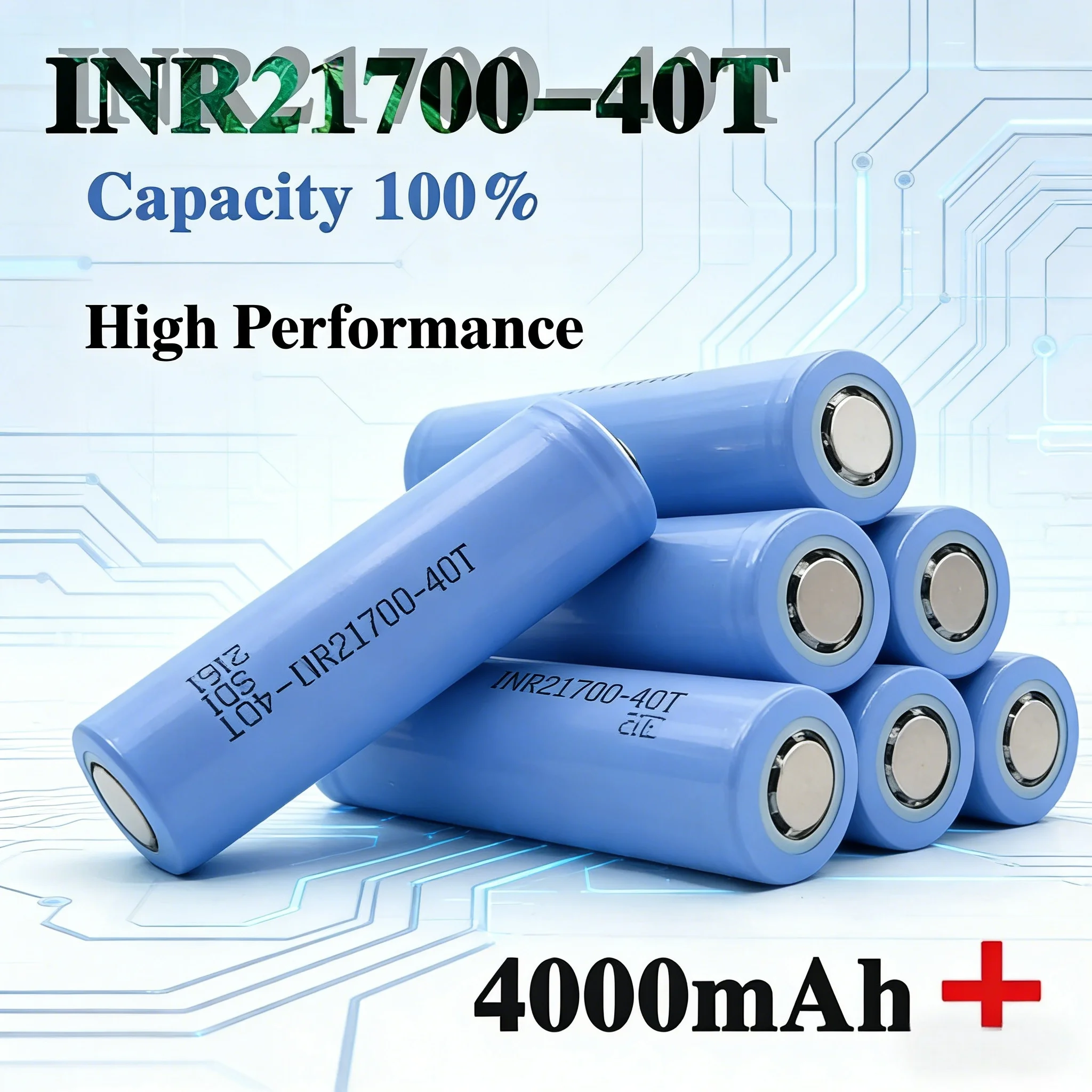 

INR21700 4000mAh 3.7V Rechargeable Li-ion Battery, Low Internal Resistance, with Charger, for Flashlights, Vapes, Power Tools