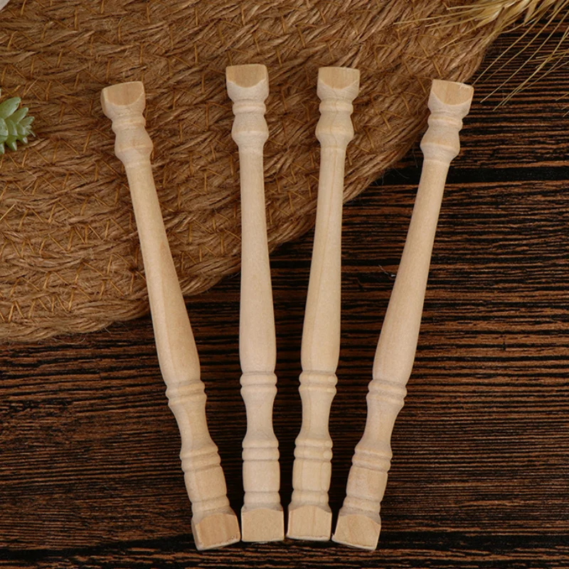 4pcs/set 1:12 Dollhouse Miniature Wooden Roman Pillar Model Furnitures Toys