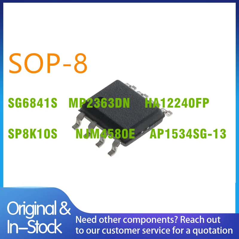 10pcs New Original SG6841S MP2363DN SP8K10 SP8K10S NJM4580E 4580 A2240 HA12240FP AP1534 AP1534SG-13 sop-8package