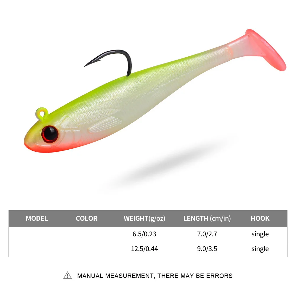 Señuelo de vinilo Swimbait con Jig Head y cola rizada para lucio - imagen 4