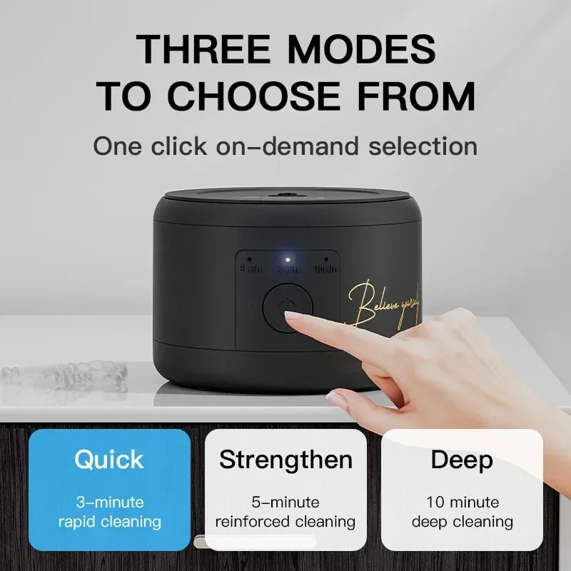 

Машина для чистки зубных приборов, брекетов и чистки зубов для ювелирных изделий, брекетов, протезов - источник питания USB, идеальный подарок