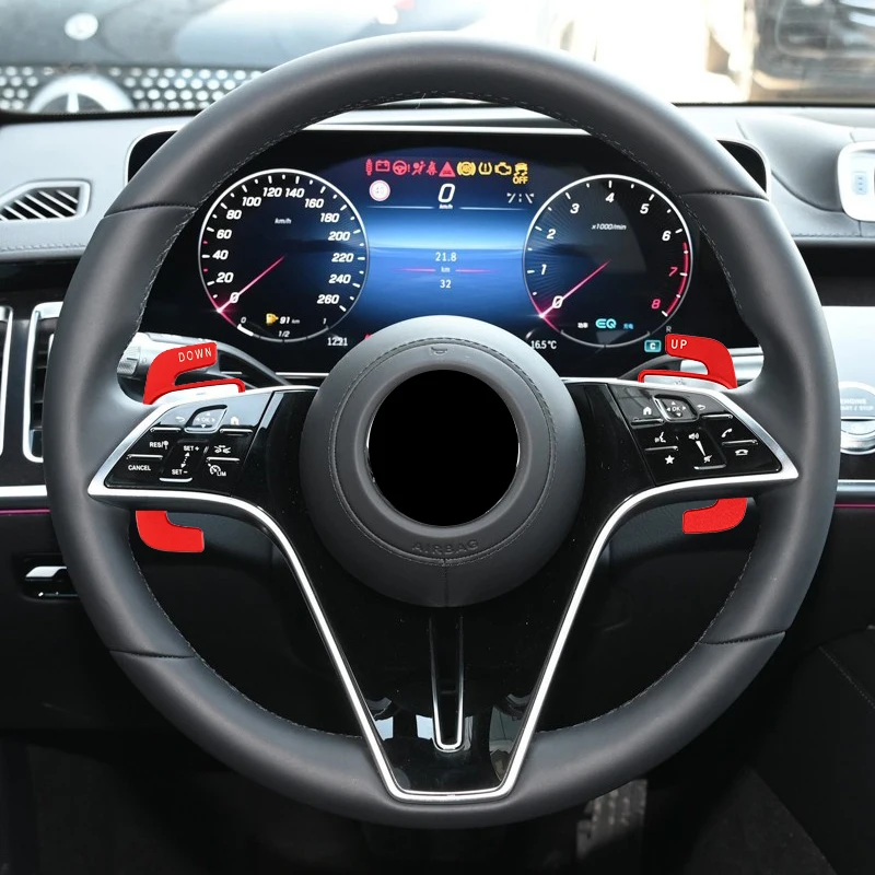 Auto Lenkrad Schaltwippe Für Mercedes-Benz C E S Klasse W206 X206 W213 S400L GLS CLS GLE EQS Aluminium Legierung Shifter – Detail 2
