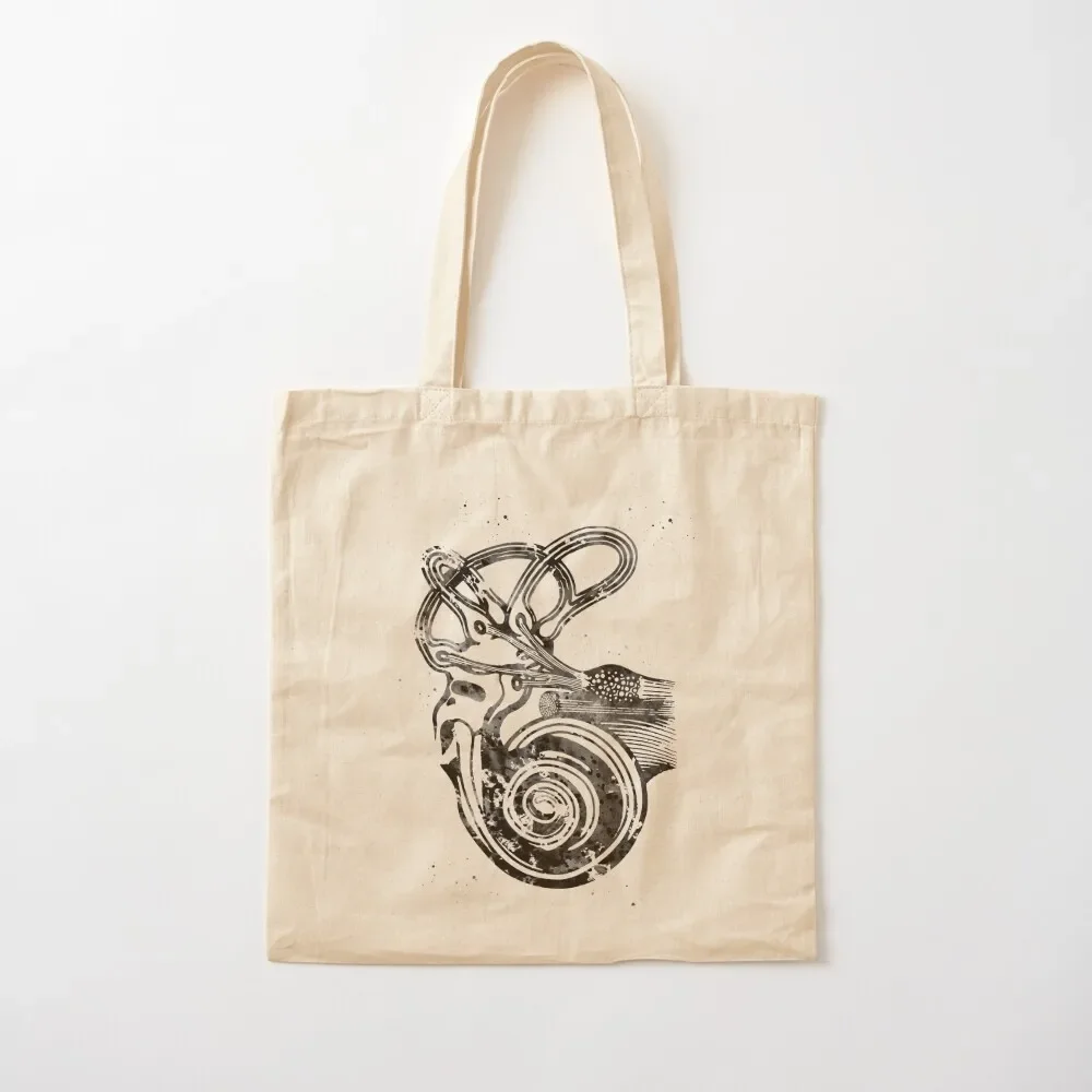 

Ear anatomy Tote Bag reusable grocery bags Canvas shoulder bag Eco bag