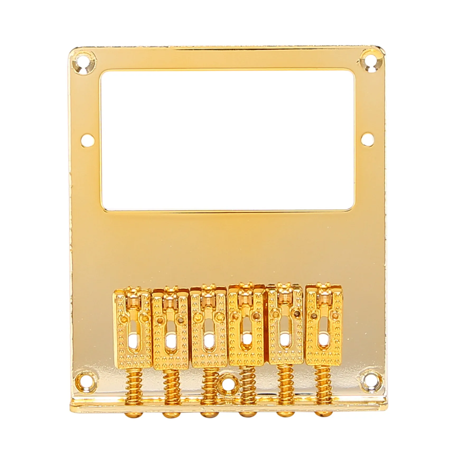 6 Roller Saddle 6 String Humbucker Guitar Bridge for Tele Guitar (Gold)