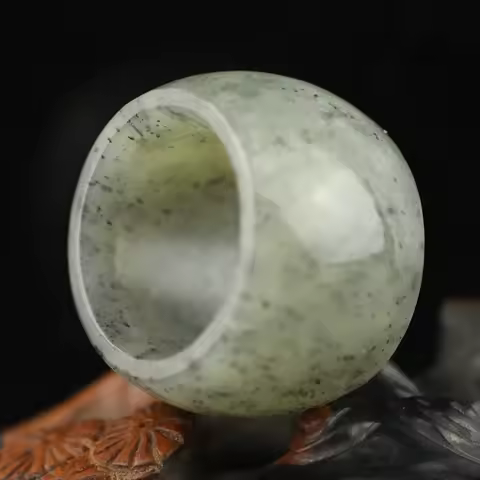 China Natural hetian Jade rings Pendant necklace for man gift US size 11 #51