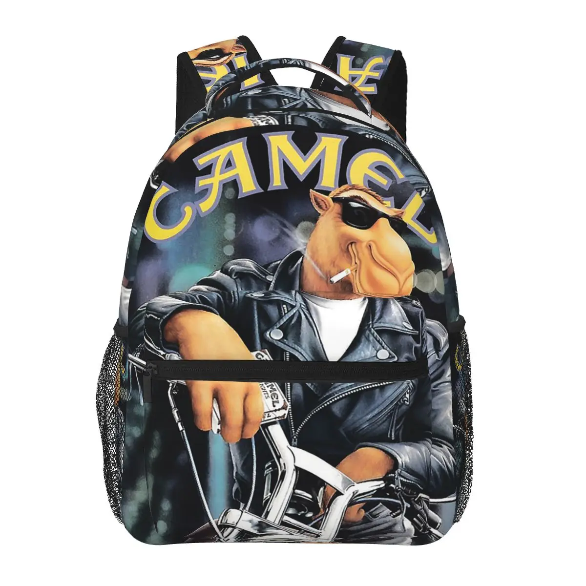 Retro Car Camel Cigarettes Student Backpack School Bag Hiking Travel Daypack for Men Women Fashion Bookbag Shoulder Bags