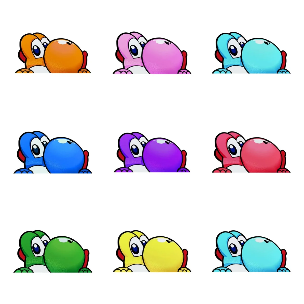 Car Sticker Dinosaur Yoshi Peeker Car Motorcycle Racing Helmet Laptop Trunk Body Car Window Surfboard PVC Vinyl Decals