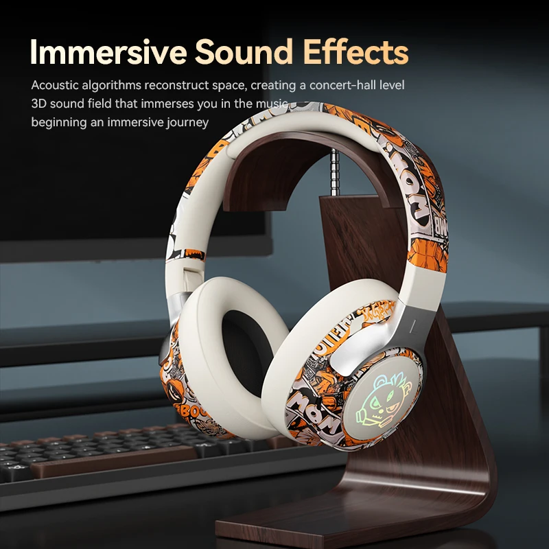 Shoumi 15 ساعة تشغيل سماعة رأس لاسلكية بلوتوث للتلفزيون مع ميكروفون، محول بلوتوث، بطارية مدمجة، هاتف أندرويد #5