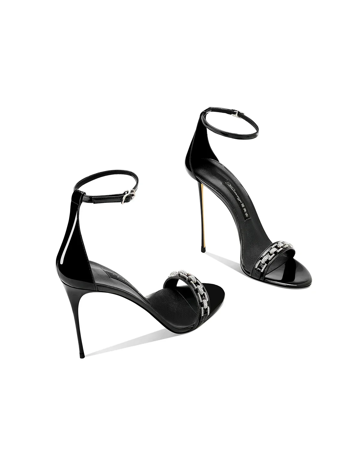 

2024 Summer New Women's Sandals With Slim High Heels And A Straight Line Strap