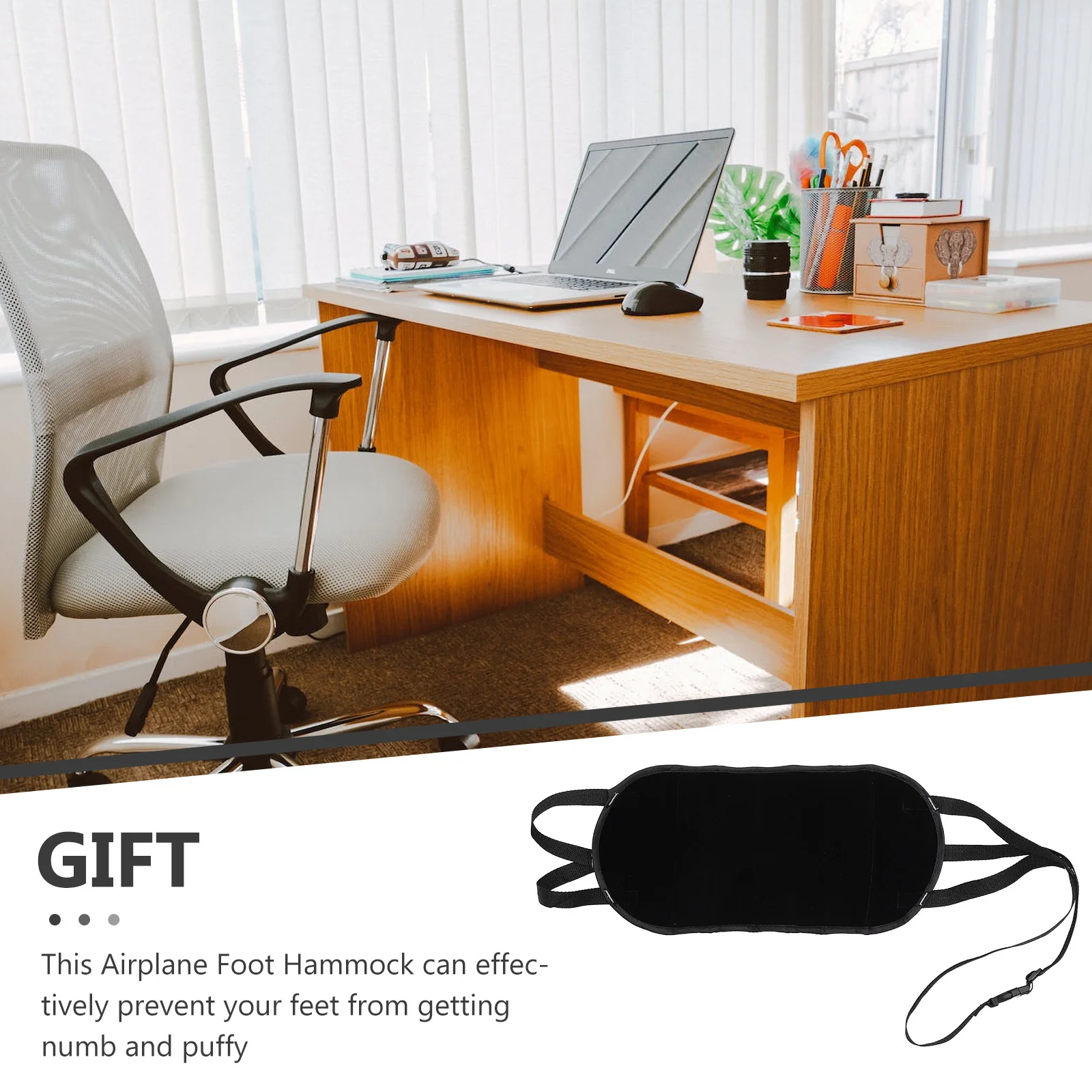 

Sturdy Airplane Foot Hammock Travel Essentials Foot Rest for Office Home Plane Airplane Footrest Travel Footrest Hammock