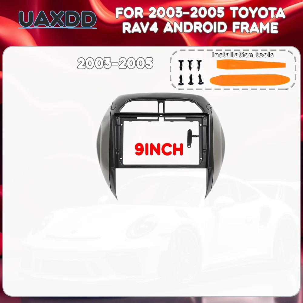 For 2003-2005Toyota RAV4 9INCH Car stereo radio Android frame panel fascia cable video harness adapter player multimedia decoder