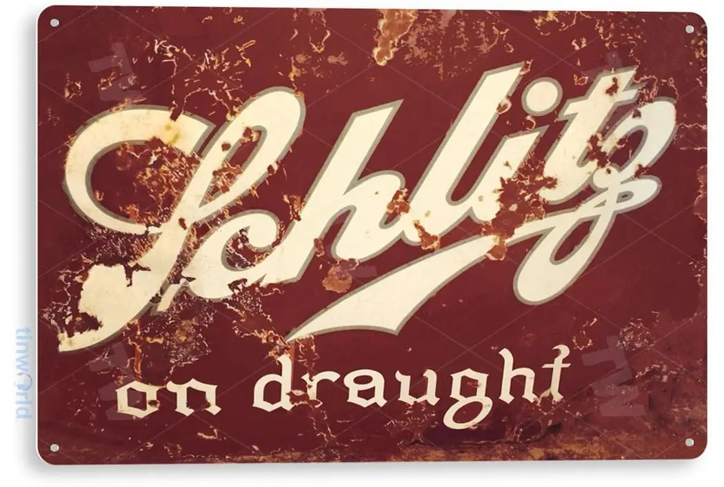 Tinworld TIN Sign “Schlitz Draugt Beer Metal Art Store Pub Brew Shop Bar Pub A602 sign