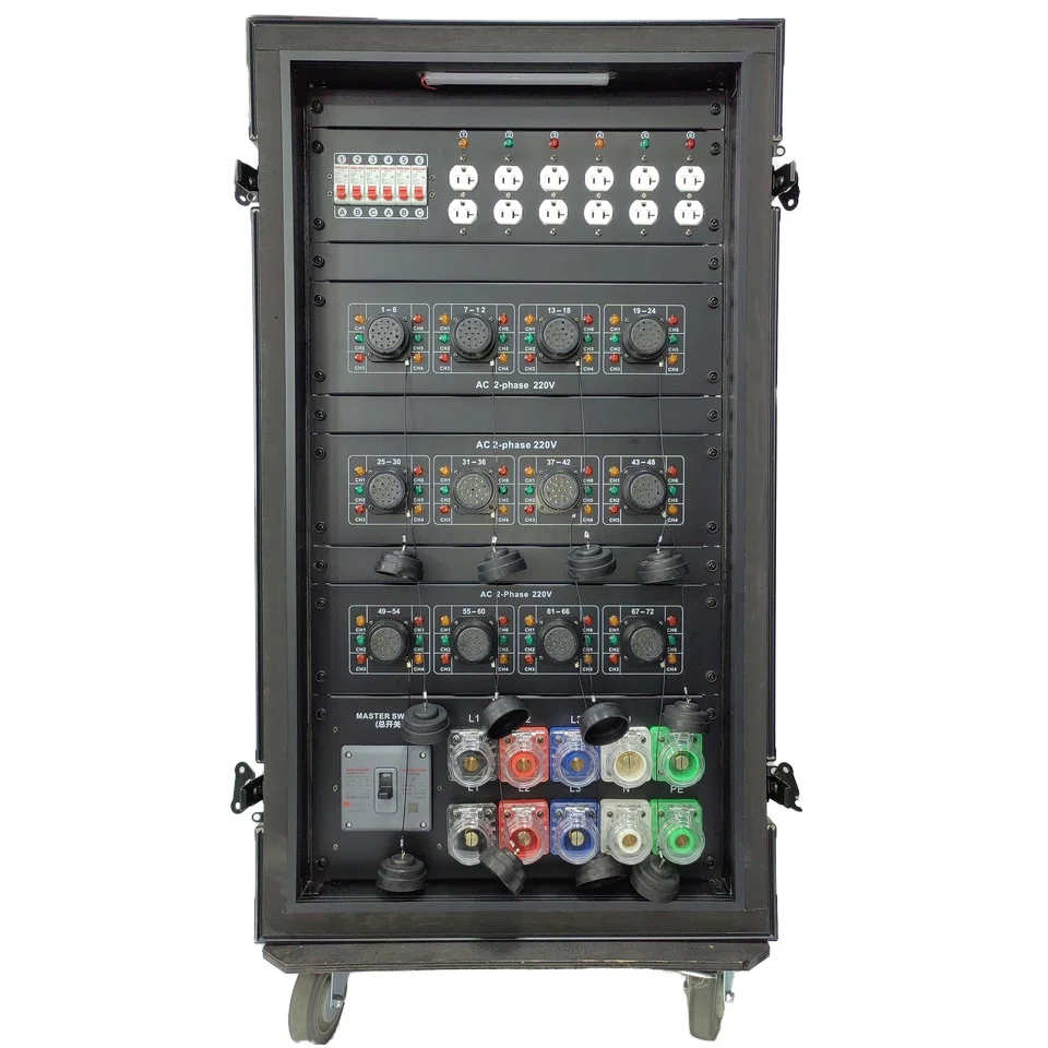 Best SellersAmerican Mexico 380V 78CH Stage Power Distribution Cabinets Light Power Control Equipment Box High Quality
