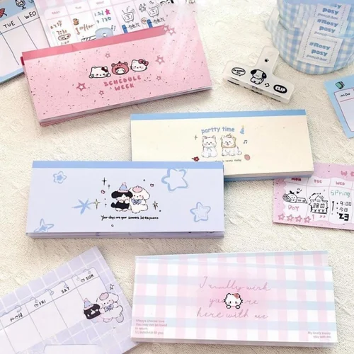 Imagen 2 del producto 10 unids/lote Kawaii gato perro Bloc de notas lindo Kitty N veces papelería etiqueta Bloc de notas marcapáginas post útiles escolares