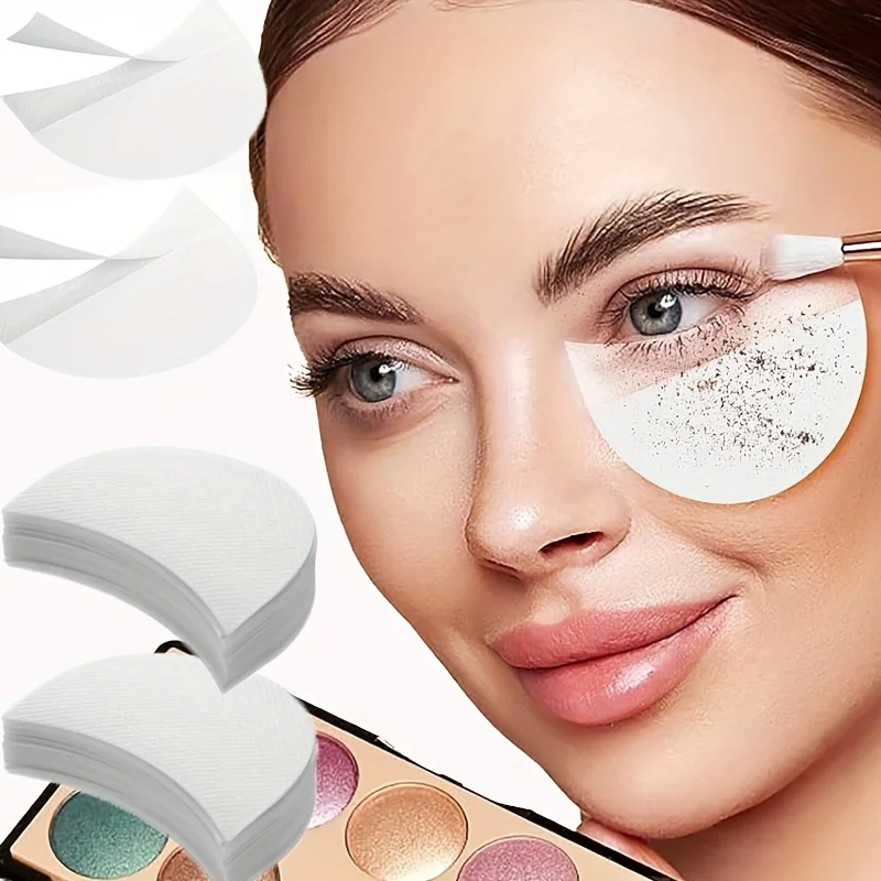 10/50/100Pcs Eyeshadow with Eyeliner with Non-Woven Eye Adhesive Eyelash Remover Makeup Tool Grafting Eyelash Isolation Sticker