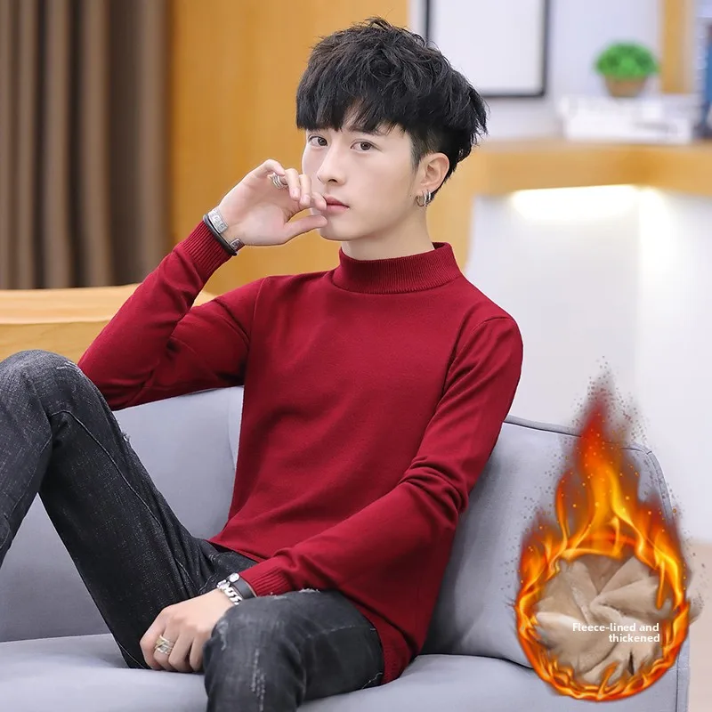 

Fce Lined Slim Fit f High Ne Трикотаж Базовый слой Теплый молодежный модный зимний длинный свитер Sve Crew Ne Цветной свитер