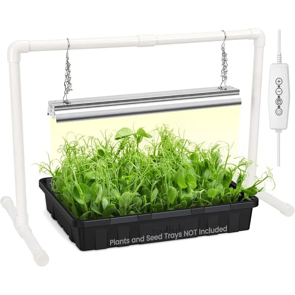 

SOLIGT Grow Lights or Seed Starting, 2T LED ull Spectrum Seedling Grow Lights with 4 Brightn& 8/12/18H On Timer, Adjustable Heig