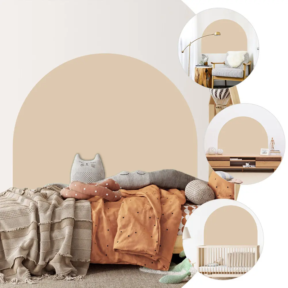 

Наклейка на стену в виде арки, современная самоклеящаяся наклейка на стену, геометрические декоративные обои, художественная фреска, декор для дома, гостиной, детской комнаты, класса