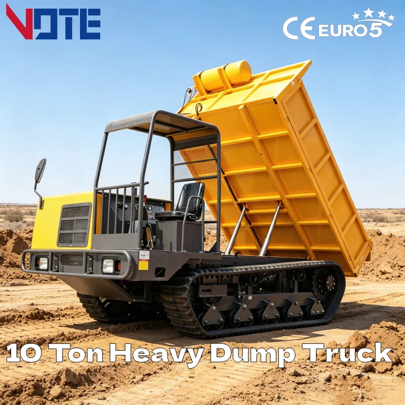 CE Heavy Duty Crawler Dumper Truck 1 Ton 2 Ton 6 Ton 8 Ton 10 Ton Hydraulic Rubber Track Carrier For Earthwork/Farm