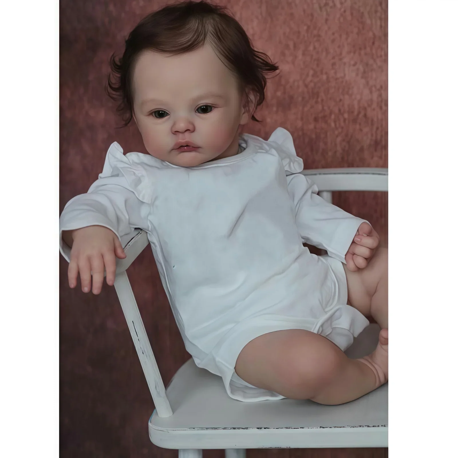 Risbecko Adorável boneca reborn de 18 polegadas – Detalhes realistas, aparência artesanal – perfeita para colecionadores e presentes