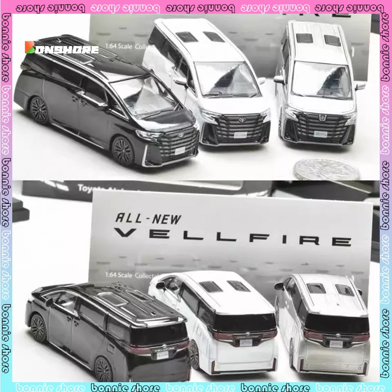 Nova marca modelo 1 modelo de carro 1/64 Toyota Vellfire Alphard simulação liga modelo de carro sala de exibição carros modelo menino presente de aniversário