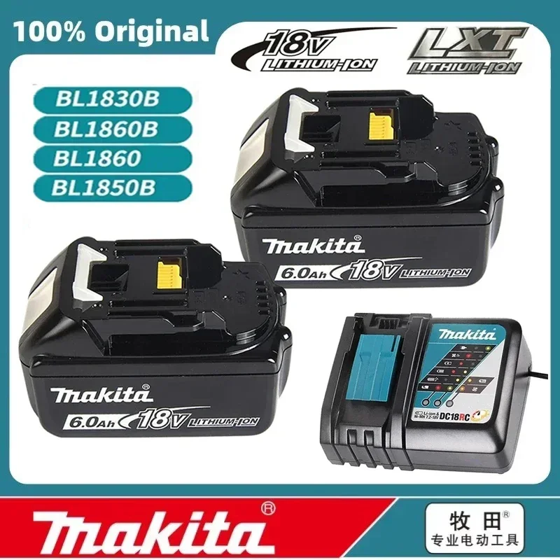 Genuine Makita 18V Battery 6Ah BL1850B Li-ion Replacement Battery BL1850 BL1860B BL1860 BL1840B BL1830B BL1830 LXT-400 RU