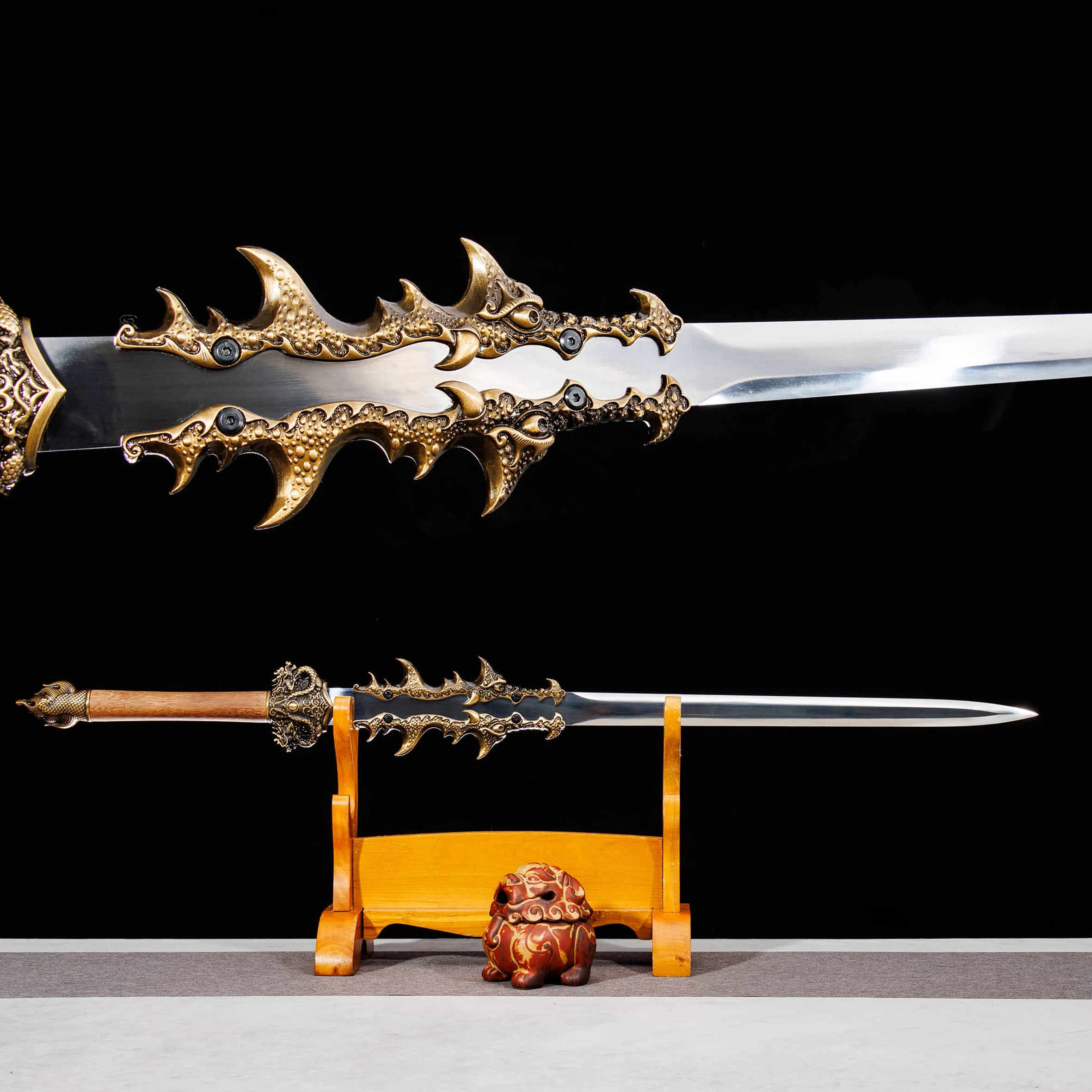 

105cm Hell Dragon Soul Sword True Steel full tang Full Handle cosplay Samurai Sword Battle Preparation Ninja Sharp Weapon Fighti