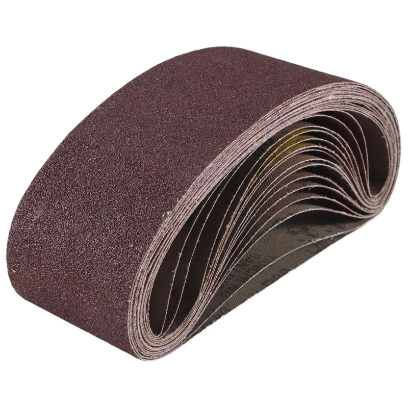 MYHOME 3X21 Inches(75X533mm) Aluminum Oxide Sanding Belt 15 Pack Sanding Belts ( 80 120 180 240 400 Grits) For Belt Sander