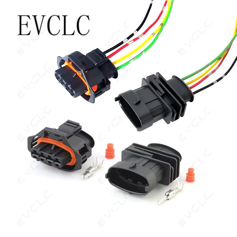 Car 4-Pin Waterproof Connector 1928404627/1928403453 for Bosch Intake Pressure Sensor, A/C & Oxygen Sensor (Male & Female) Plug