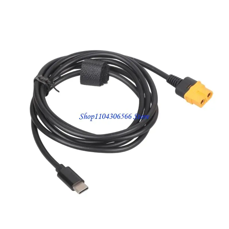 02DD 50cm/150cm XT60 Power Cable 100W with USB C Input for Fatshark SkyZone FPV Displays