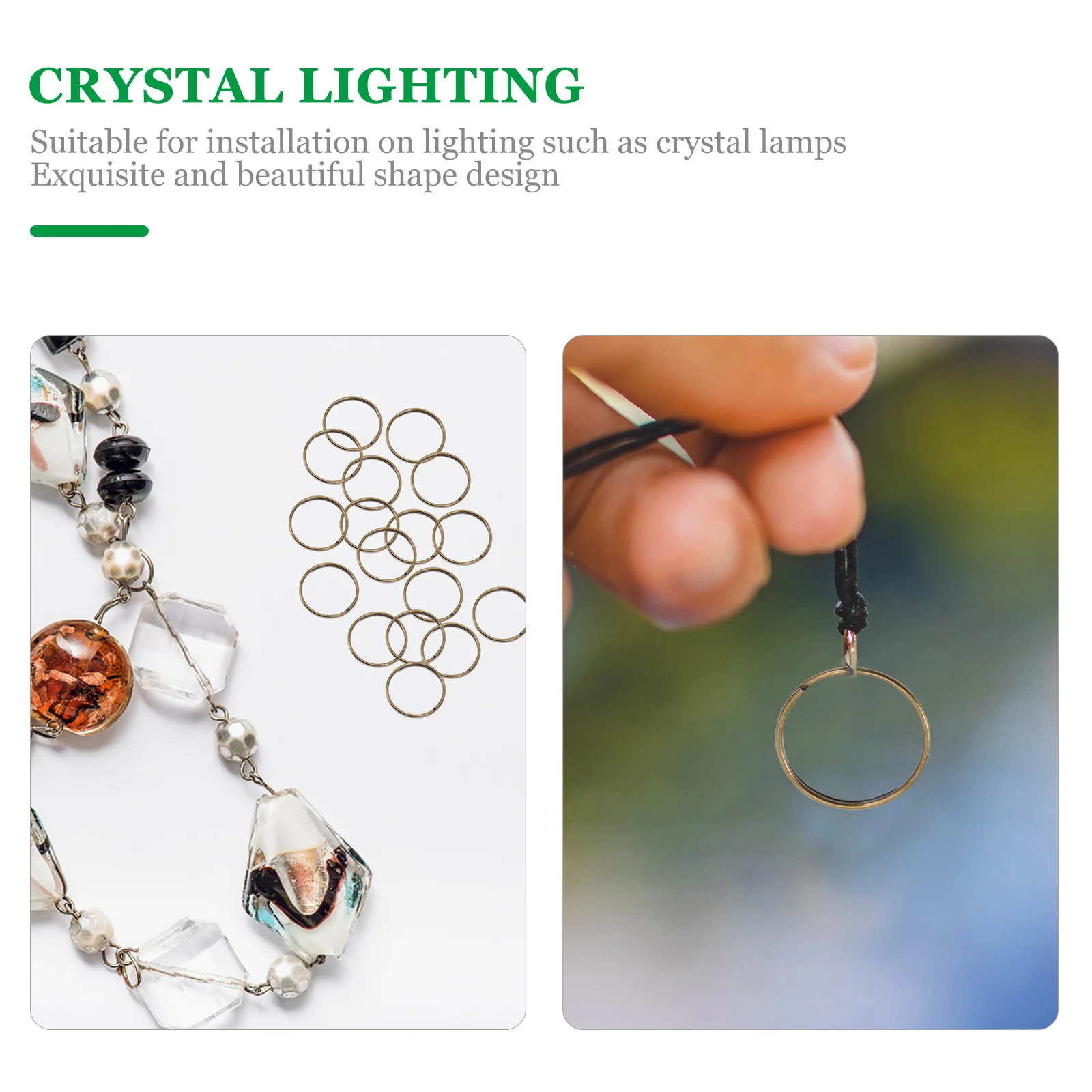 

300Pcs Octagonal Stainless Steel Crystal Drop Connecting Rings High Strength Chandelier Split Rings for Crystal Bead String