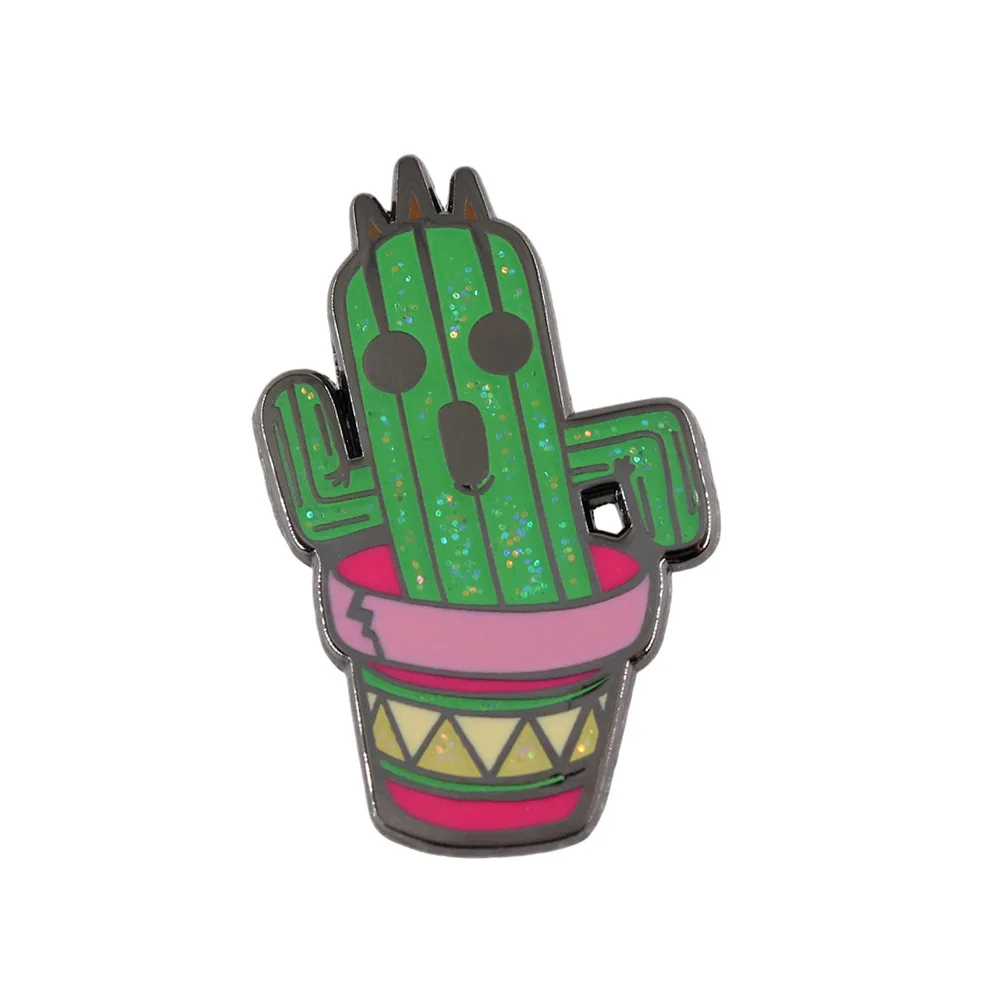 1pc Final Fantasy Game Merchandise: Adorable Cactus Brooch, Unique Creative Cartoon Badge Accessories