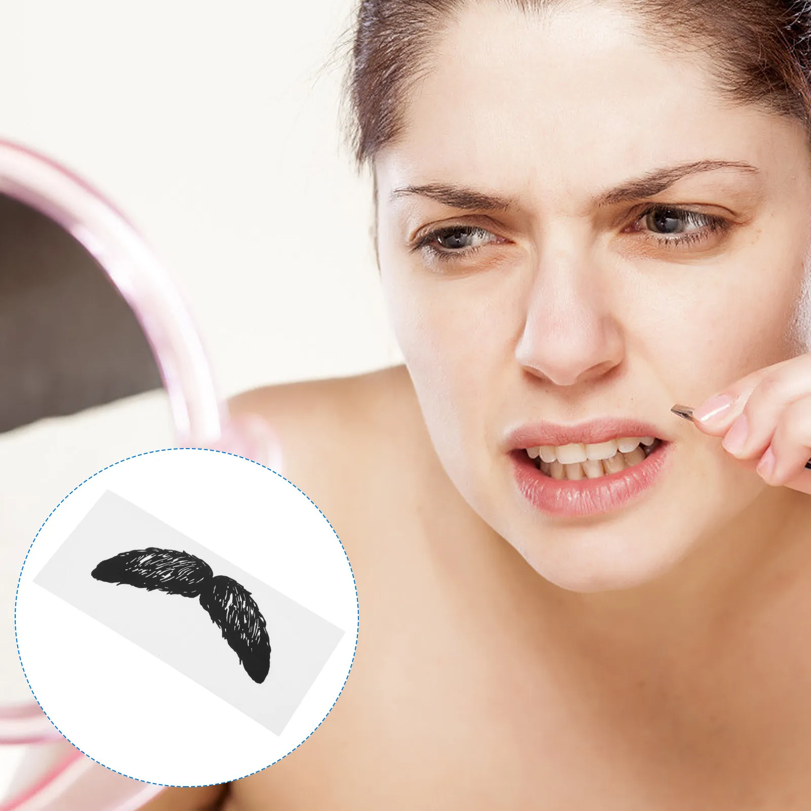 20Pcs Depilation Stickers Nose Hair Waxing Kit Premium Material Non Slip Adhesive for Nose Beard Mustache Styling Cleaning Hair