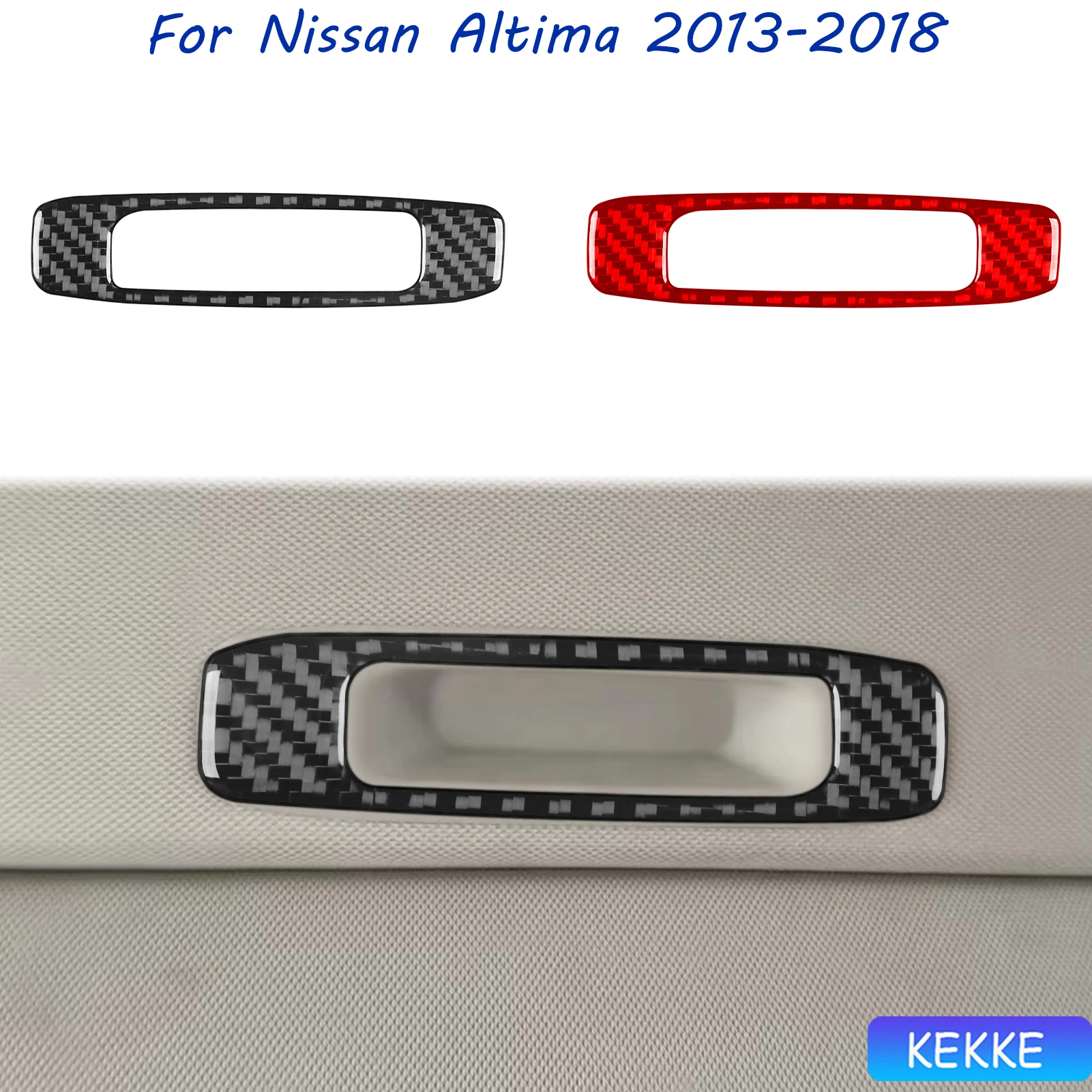 

For Nissan Altima 2013-2018 Real Carbon Fiber Sunroof Sunshade Handle Trim Sticker Auto Interior Decorative Decal Accessory