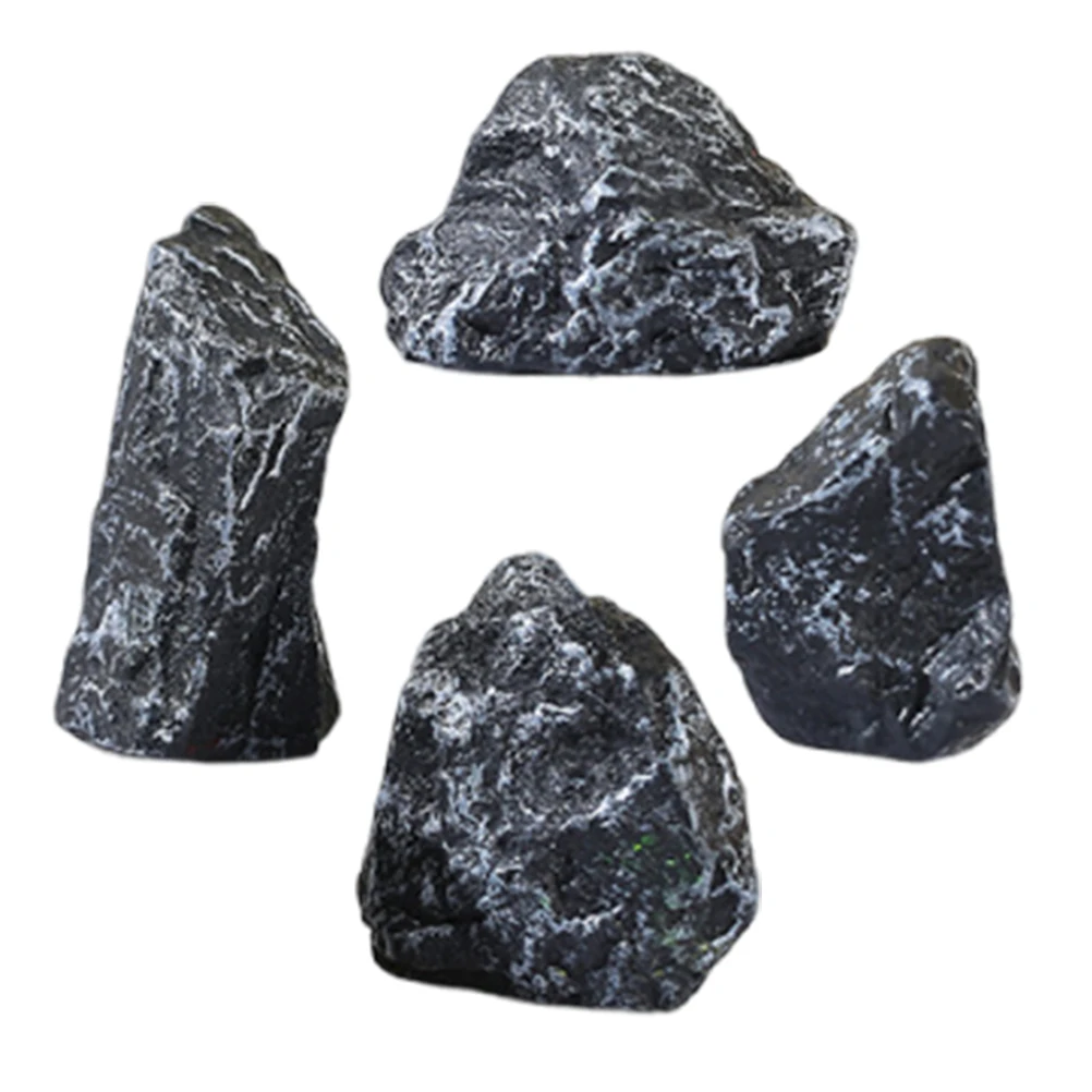

4Pcs Artificial Rockery Stone Decor for Micro Landscape Bonsai Fish Tank Home Garden Indoor Outdoor Decoration Scenery Ornament