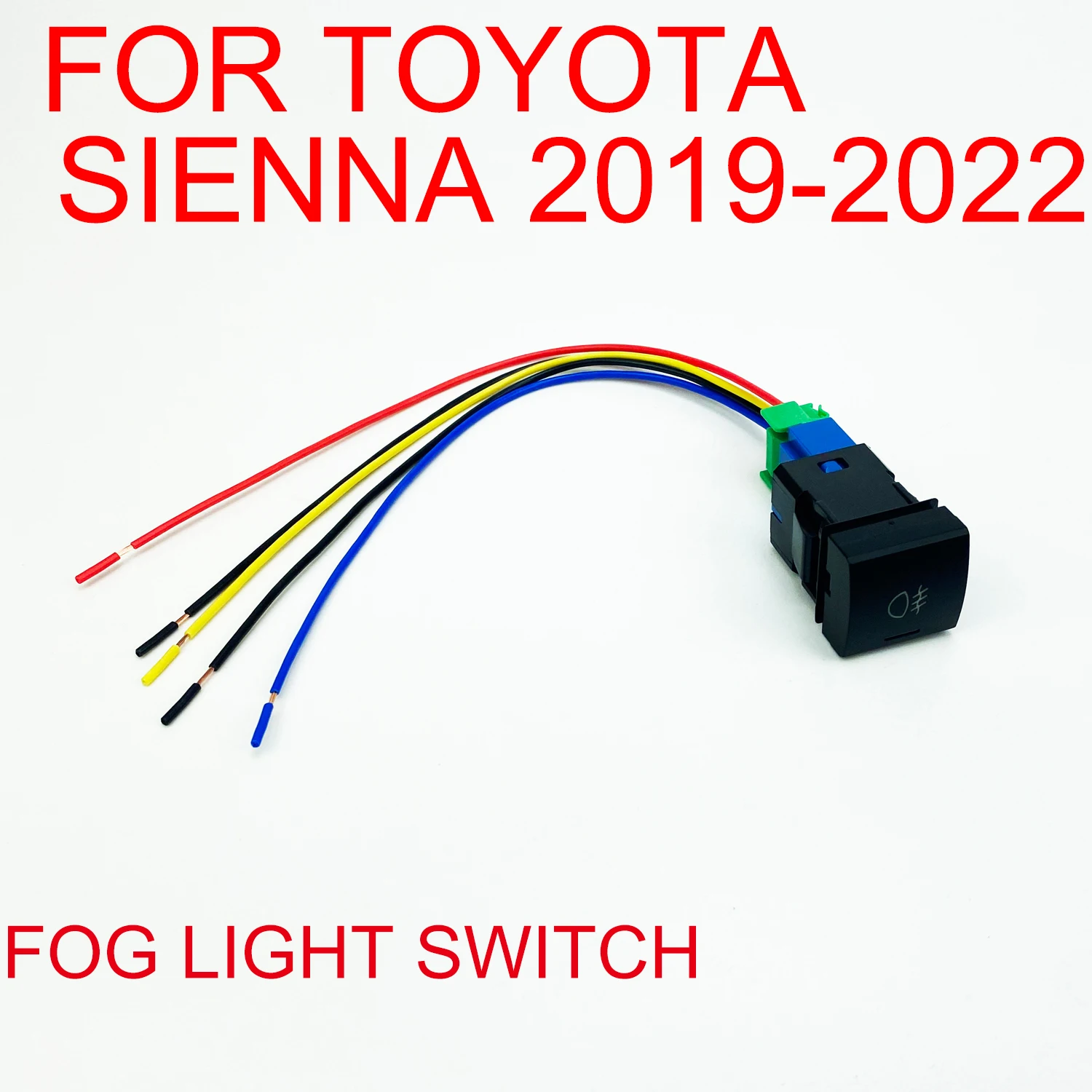 

DC 12V Push Button Front Fog Light Switch For Toyota Sienna 2021-2022 / C-HR 2019-2022 / RAV 4 2019-2022