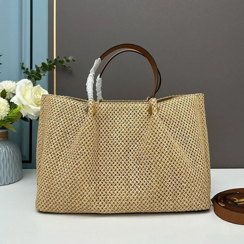 

Woven Tote Bag Travel Vacation Beach Bag Fashion Large Capacity Handbag Women Shoulder Crossbody Classics Casual Summer