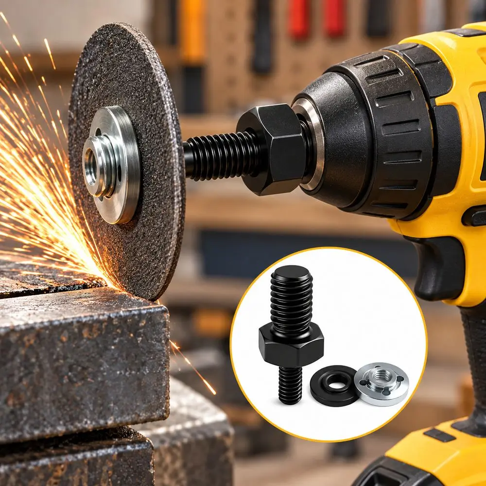 Alloy Angle Grinder Adapter Conversion Shaft Hexagonal Structure Angle Grinder Conversion Shaft Pressure Plate Compatible