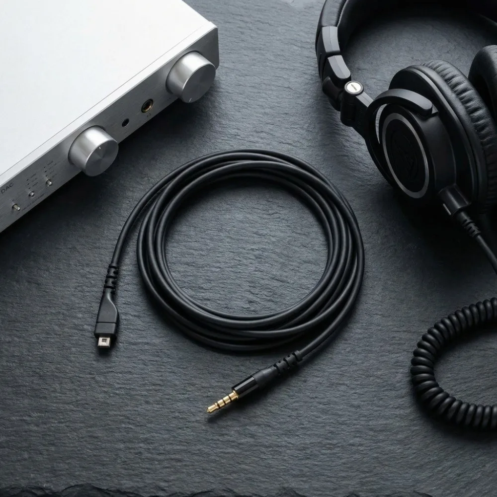 Black Headphone Sound Cable 1.5m/4.9ft Length Headphones Cord for SteelSeries Arctis 3 Arctis 5 Arctis 7 Arctis Pro Arctis Prime