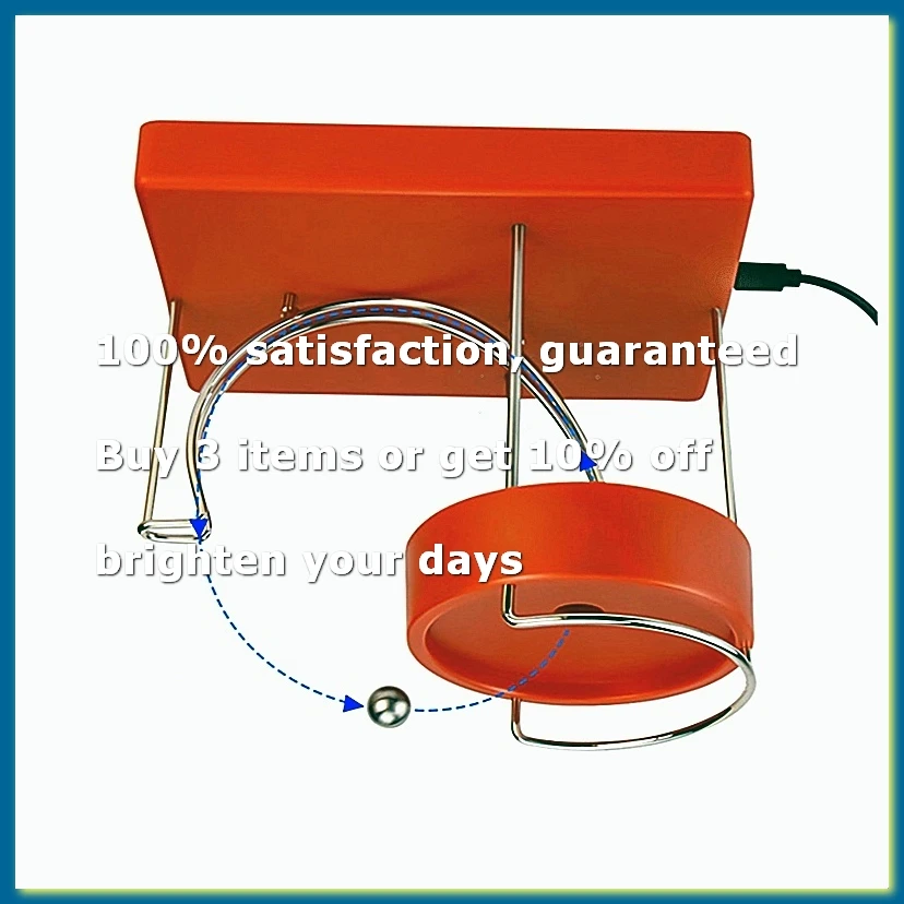 Art Movement Machine Art Motion Inertial Metal Automatic Jumping Table Toy Orange Red