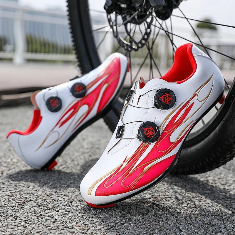 

Road Cycling Shoes Flats Cleats Shoes Speed Cycling Sneaker Man Bike Shoes Women Self-Locking Non-Slip Mountain Bicycle Shoe Spd