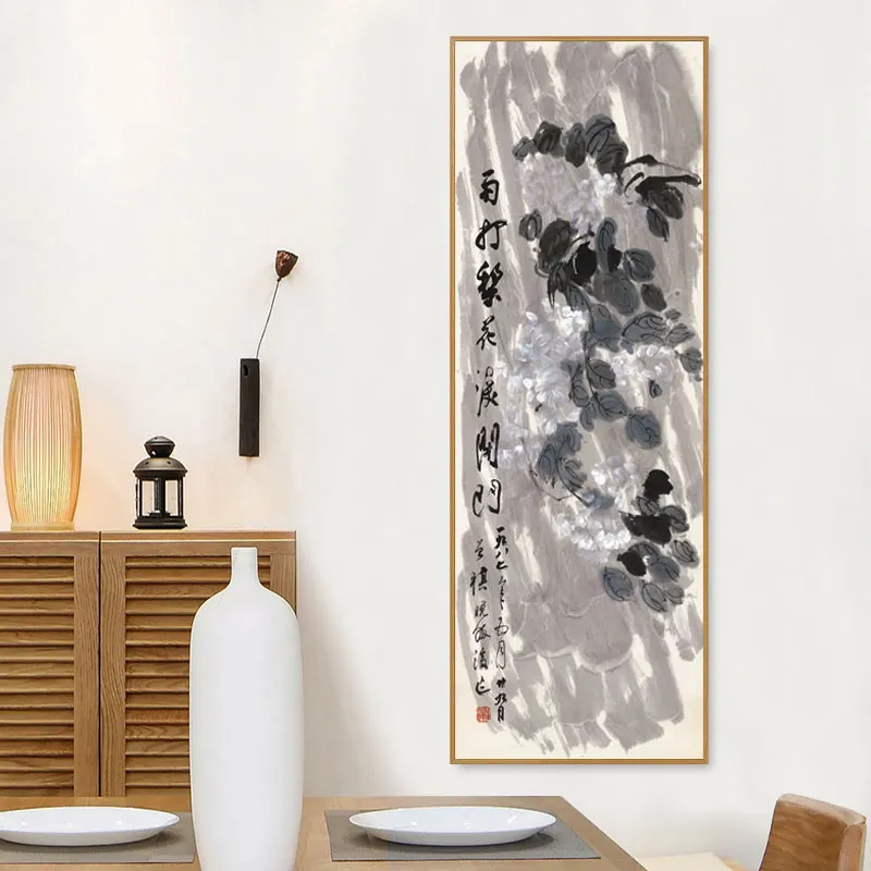 Chinese Style Traditional flower Canvas Scroll Painting Posters Prints Wall Art Pictures for Living BedRoom Home Décor