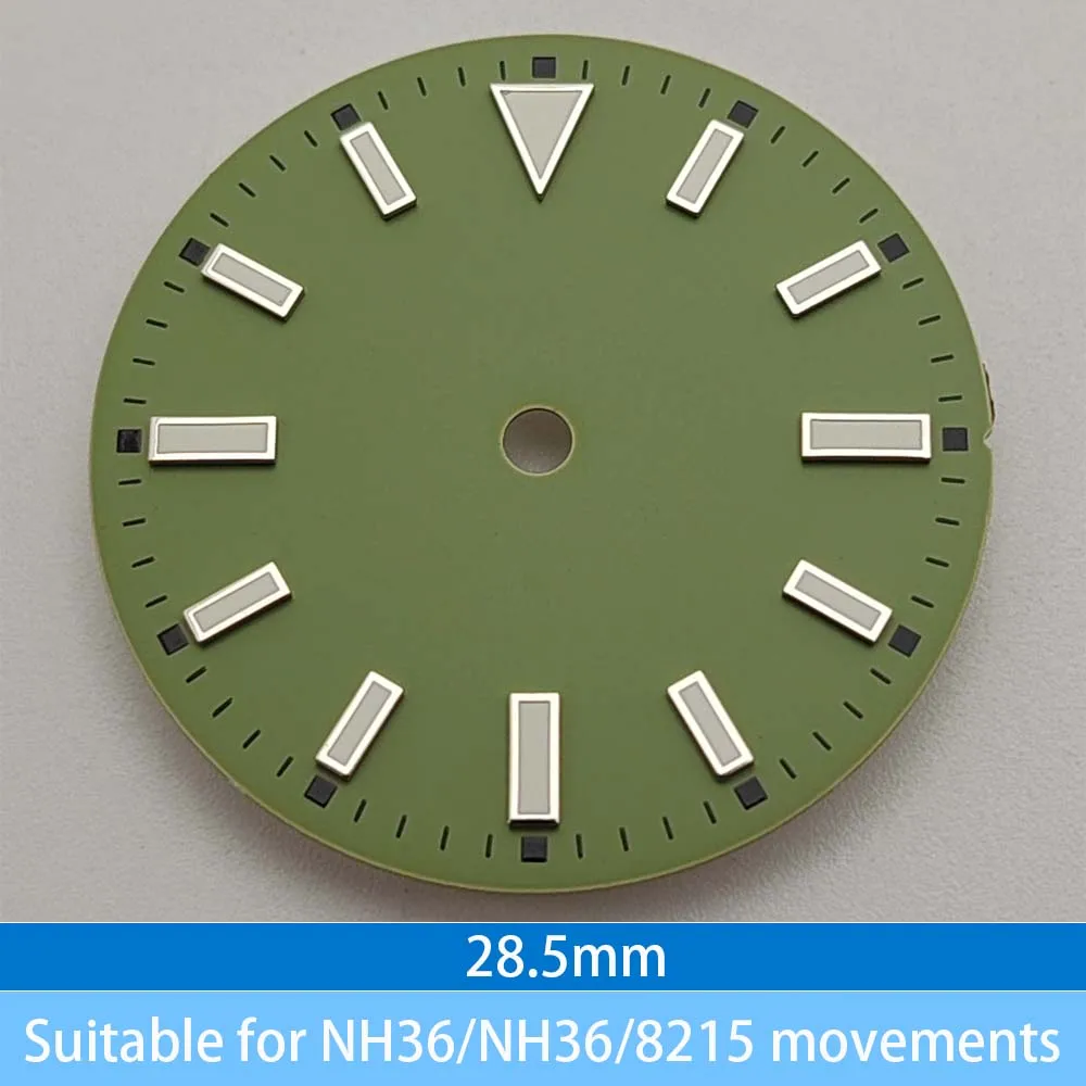Циферблат аксессуара для часов диаметром 28,5 мм подходит для автоматических механических мужских часов NH35/NH36/8215
